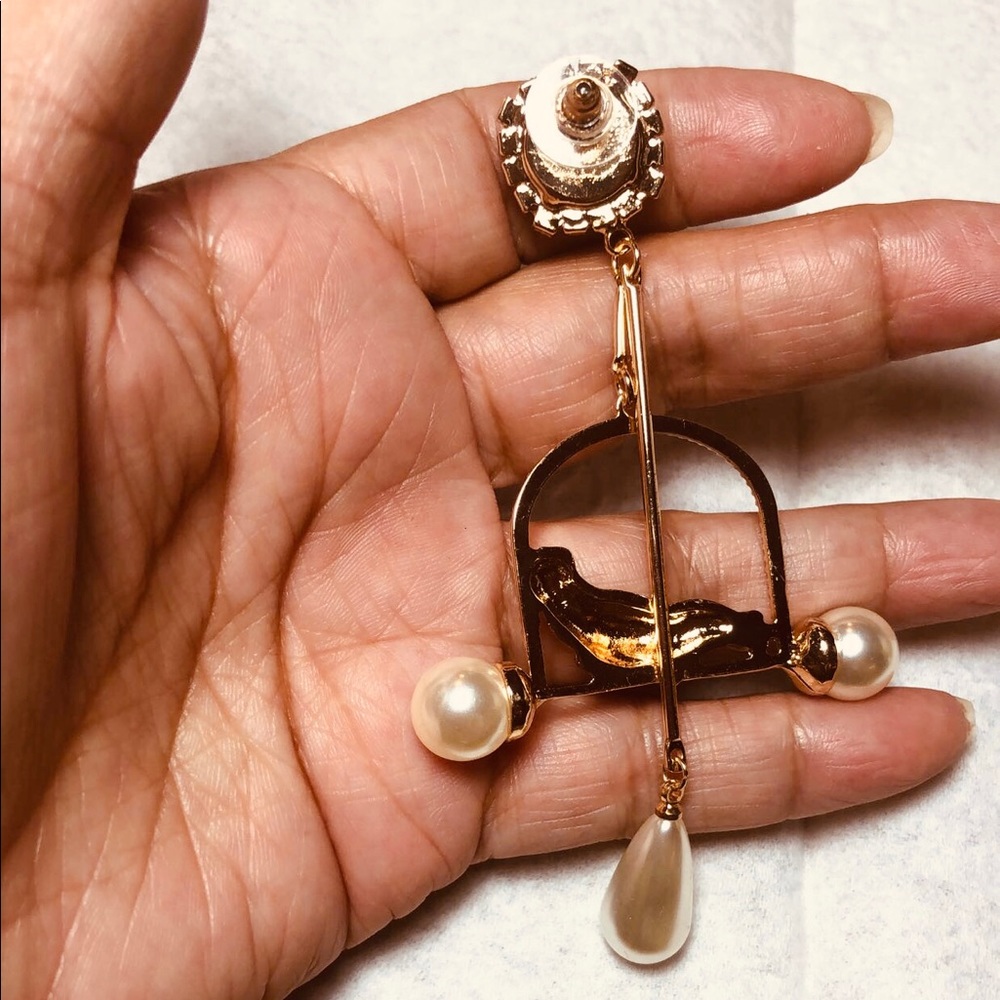 Birdcage massive piercing earrings - Picture 3 of 5